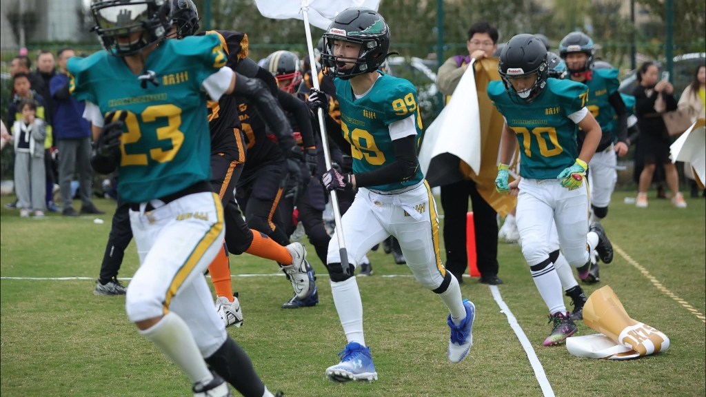 橄榄球赛场上的激烈角逐：美国队胜出